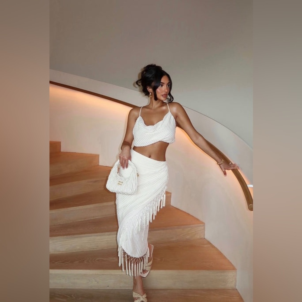 ✨ Fashion Nova Next Vacation Skirt Set - Cream